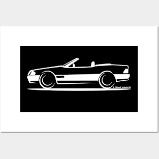 Mercedes Benz 500SL W129 Wht Posters and Art